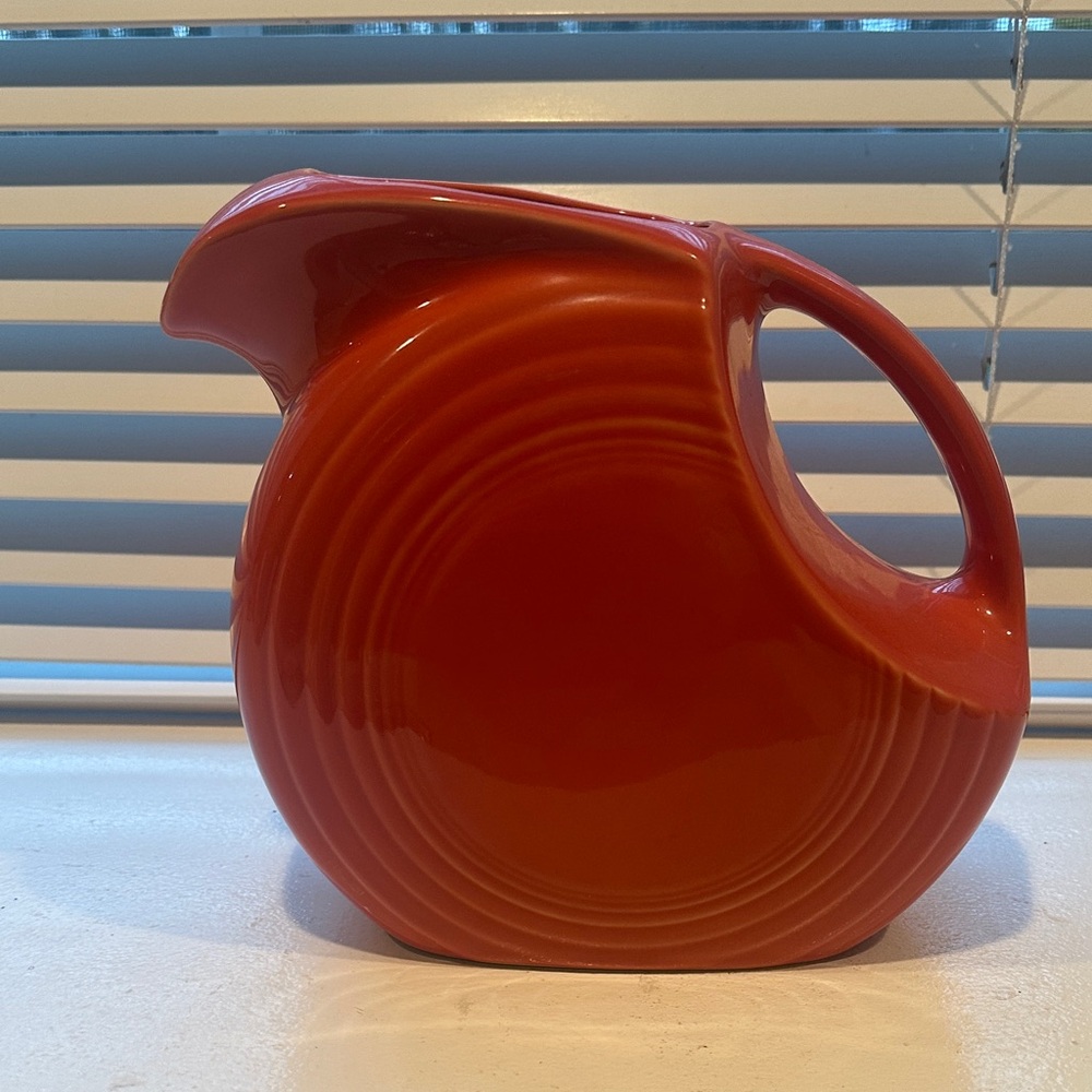 Vintage Style Red Ceramic Pitcher
